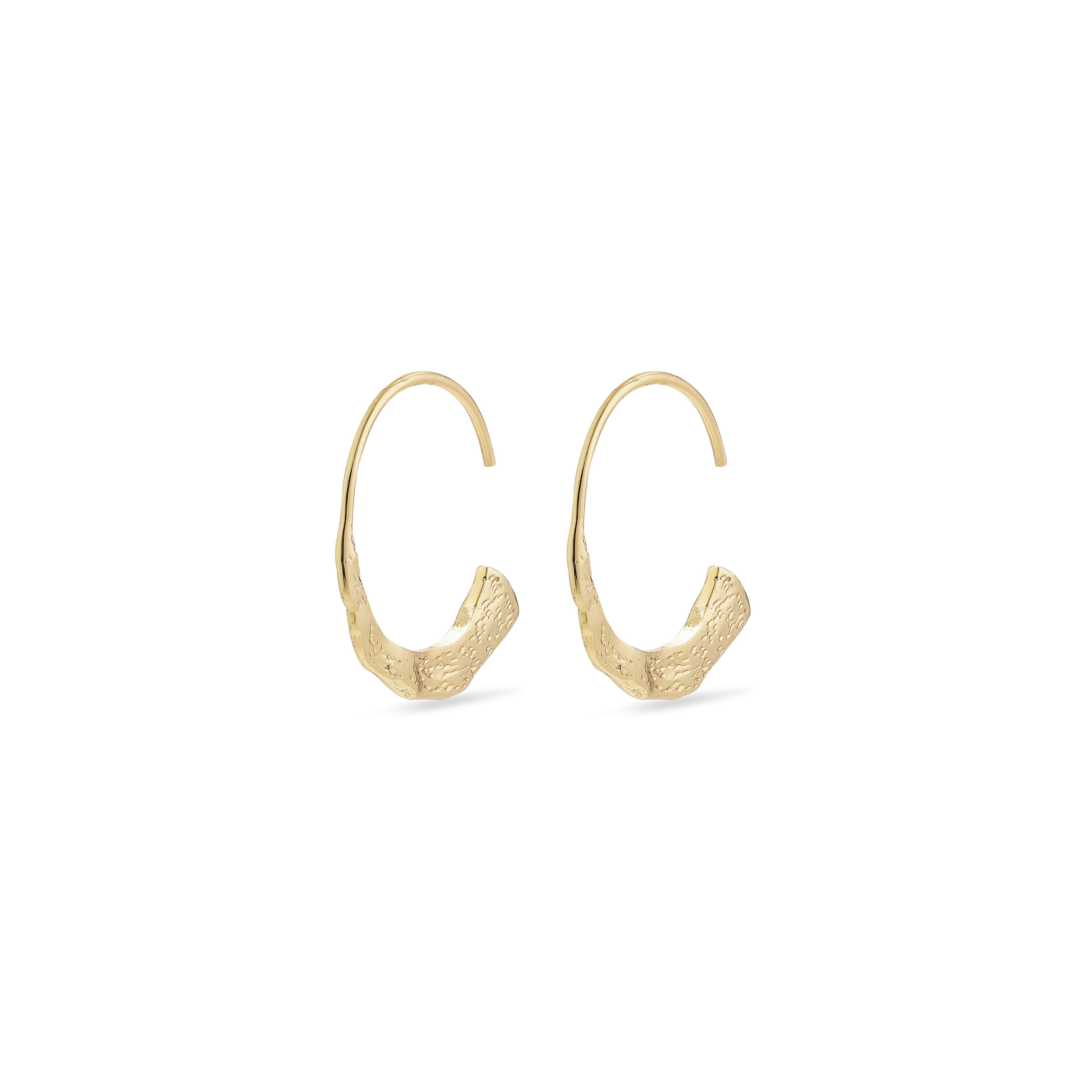 VALKYRIA recycled hoop earrings gold-plated