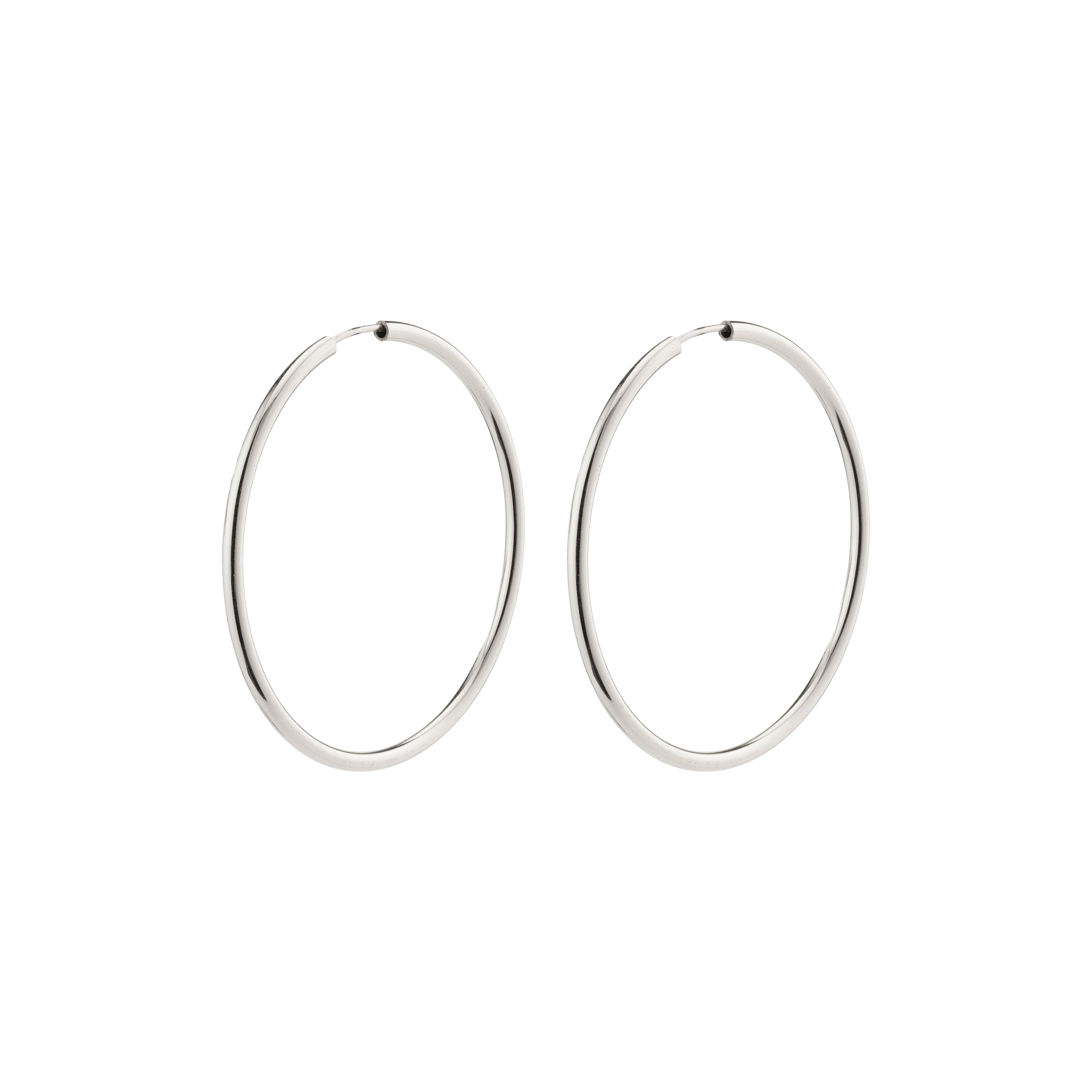 APRIL recycled medium-size hoop earrings silver-plated
