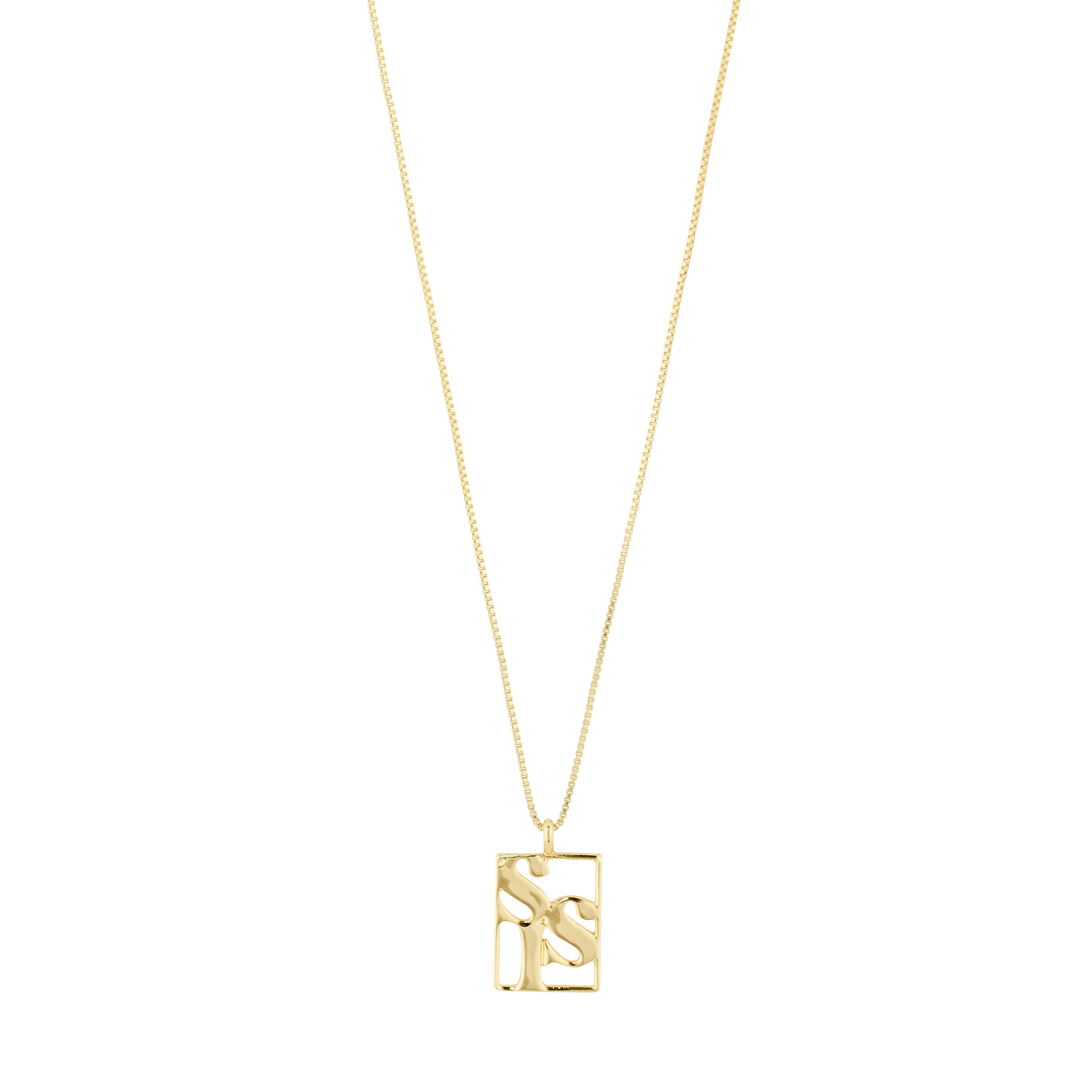LOVE TAG, recycled SIS necklace gold-plated