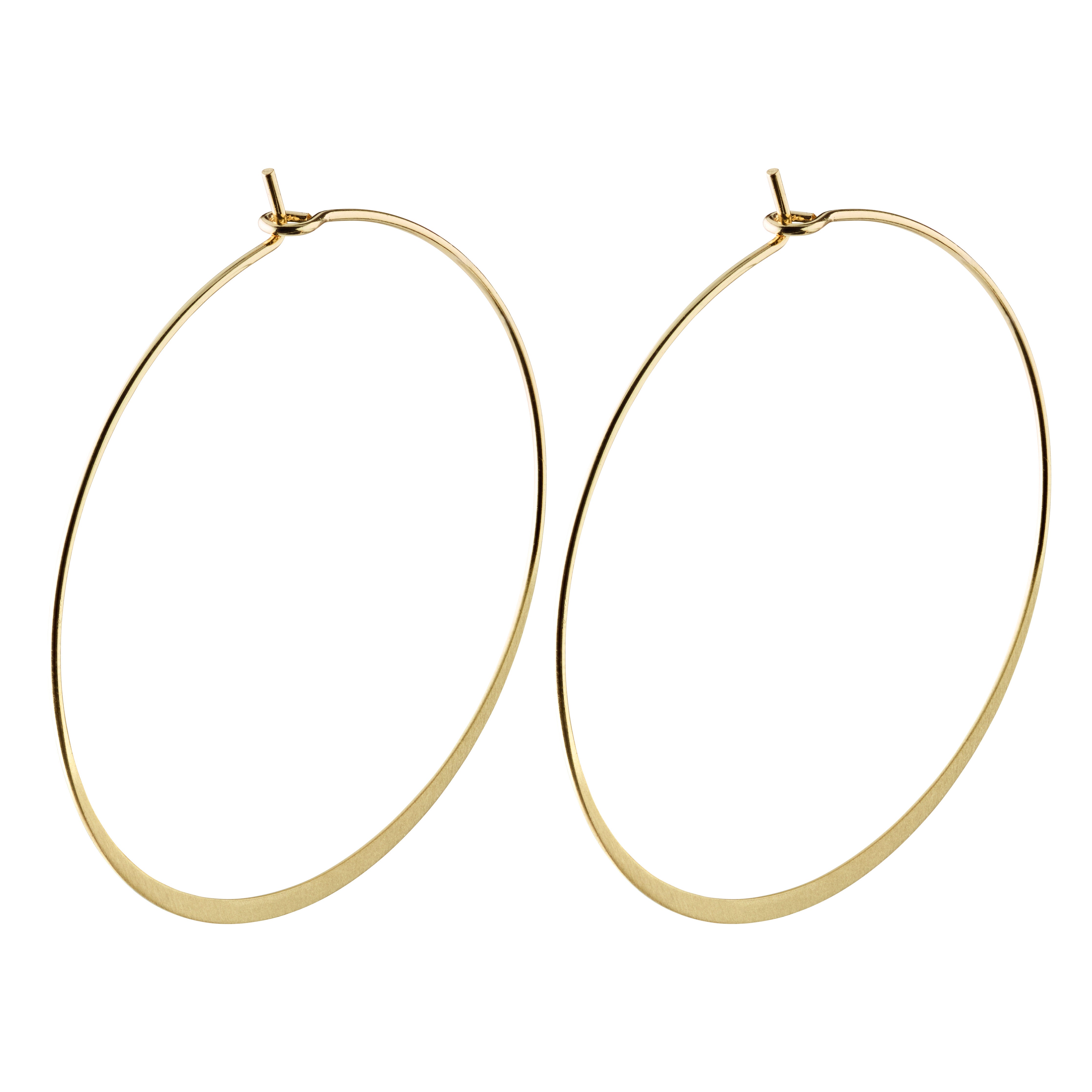TILLY large recycled hoop earrings gold-plated