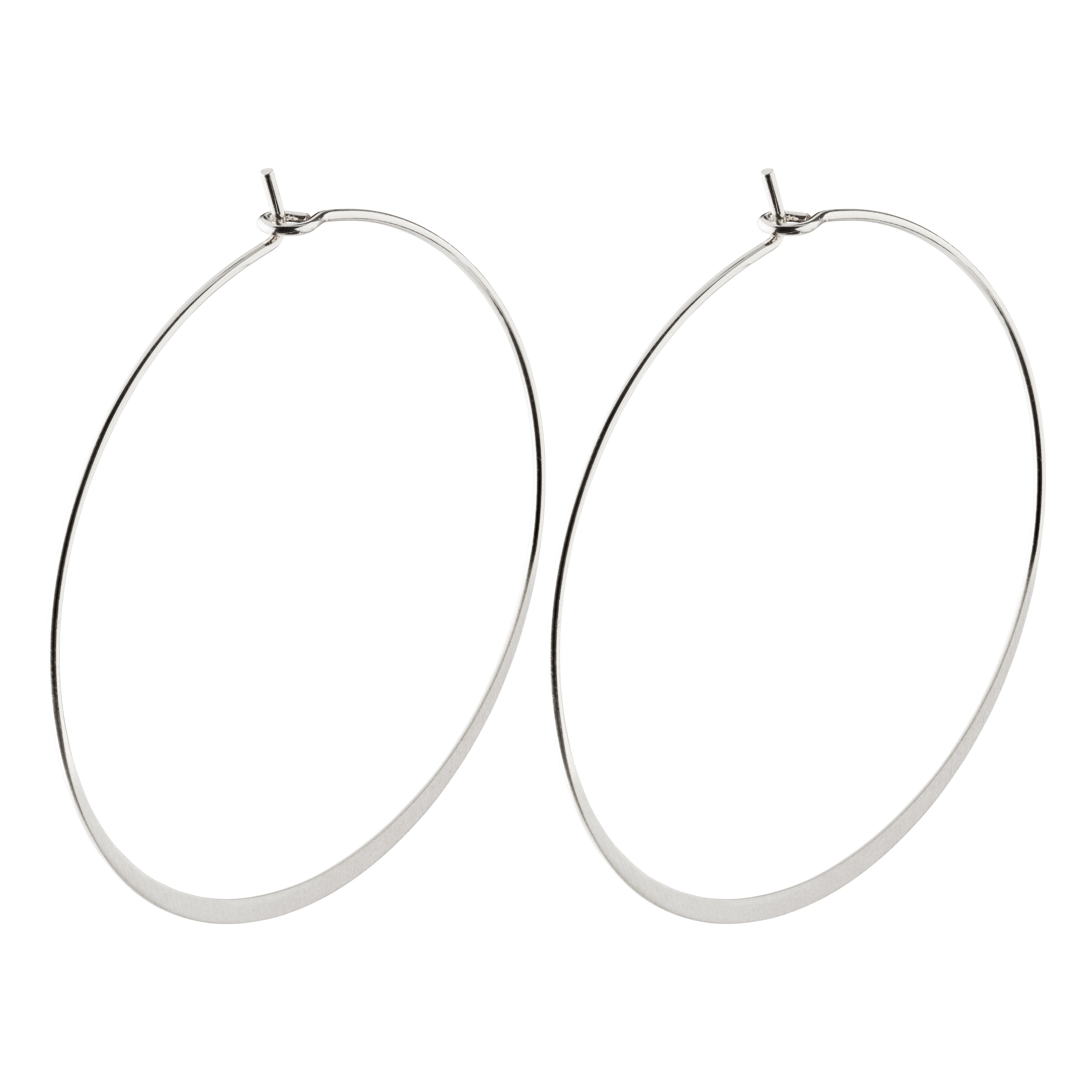 TILLY large recycled hoop earrings silver-plated