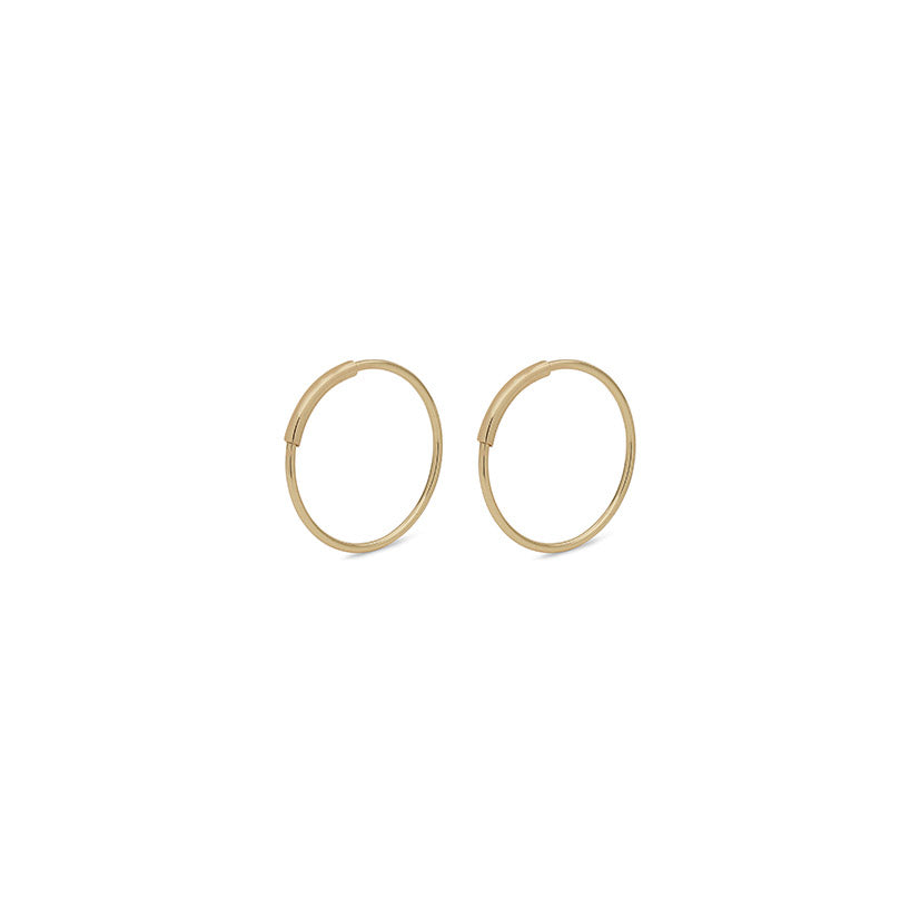 RAQUEL small recycled hoop earrings gold-plated