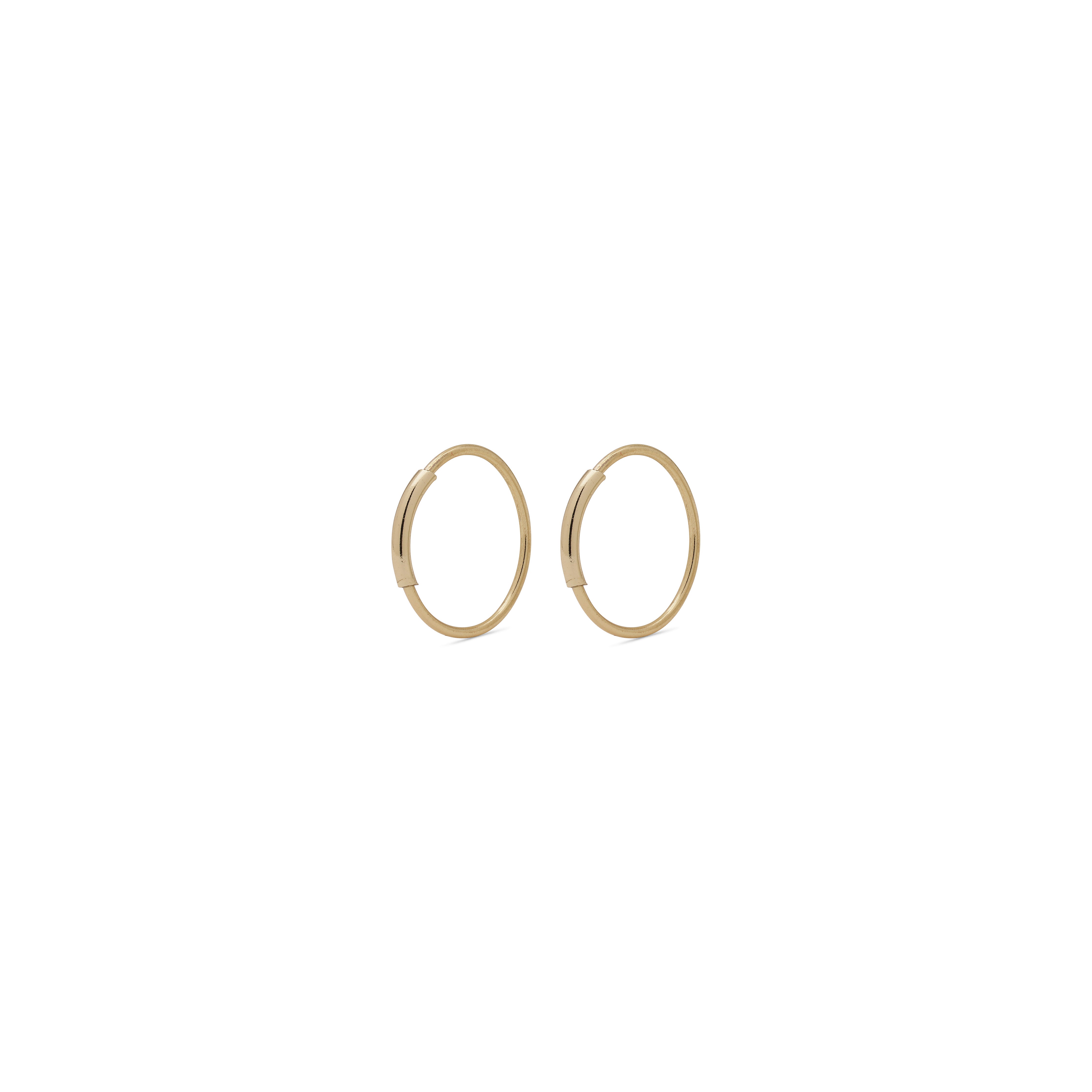 RAQUEL x-small recycled hoop earrings gold-plated