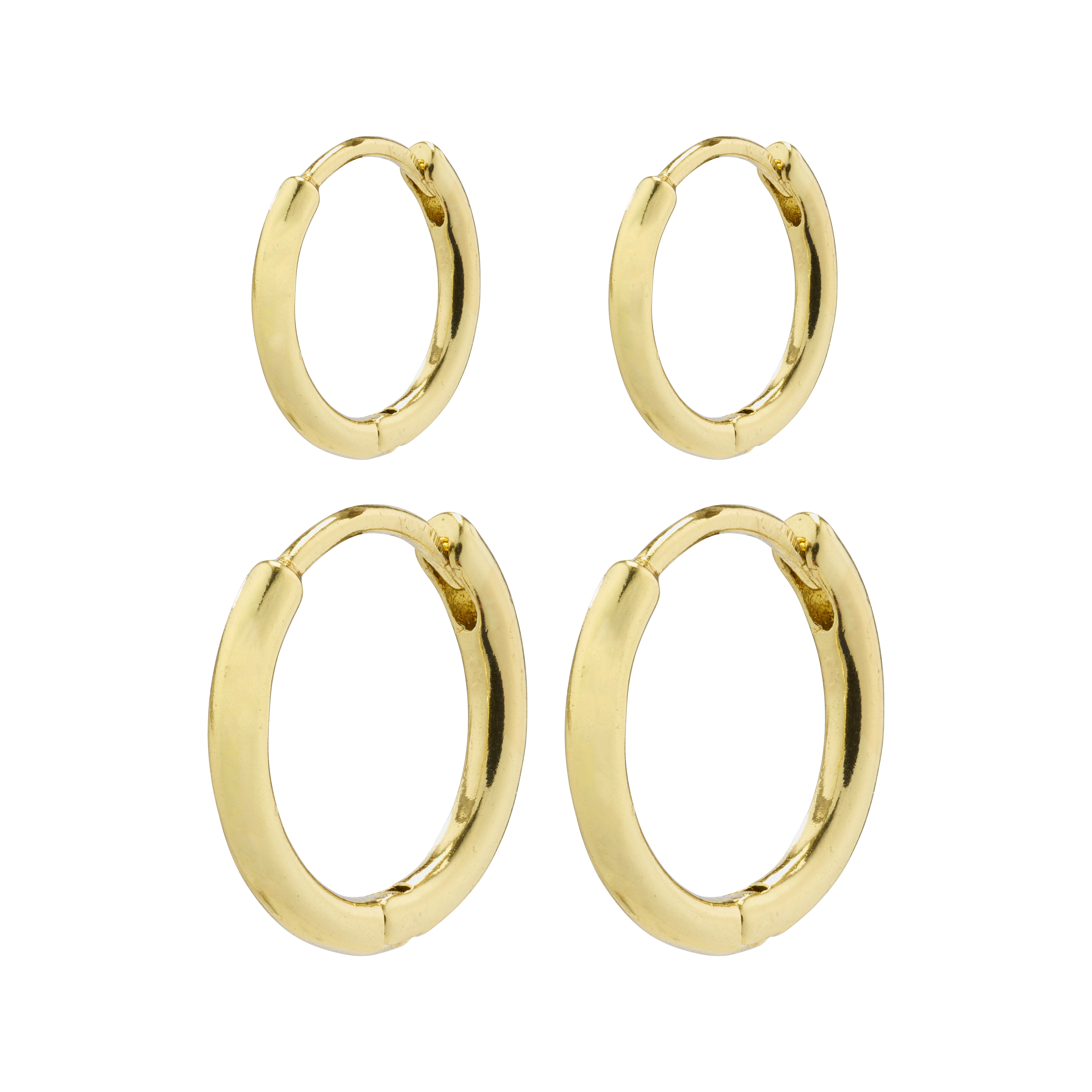 ARIELLA recycled hoop earrings 2-in-1 set gold-plated
