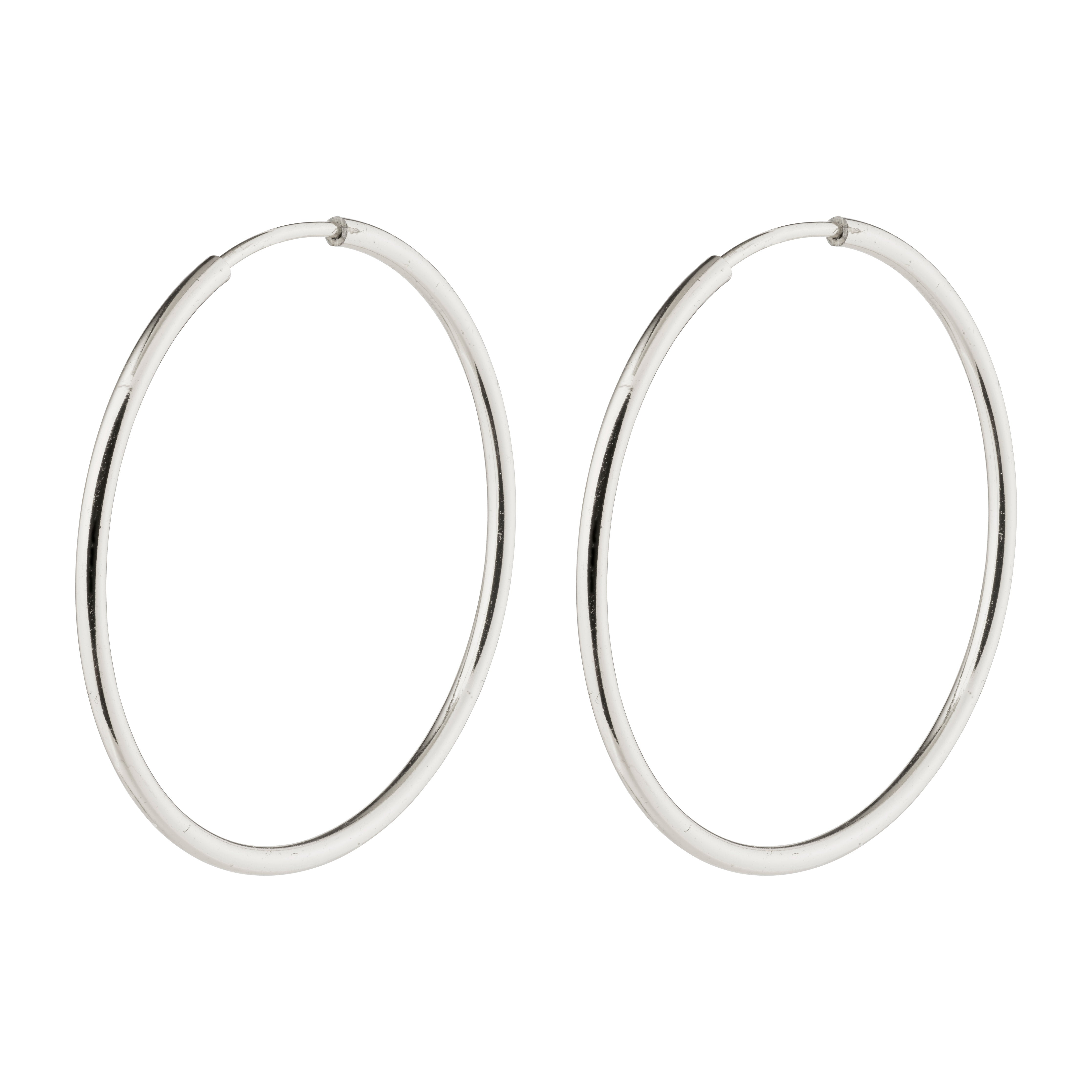 SANNE medium hoop earrings silver-plated