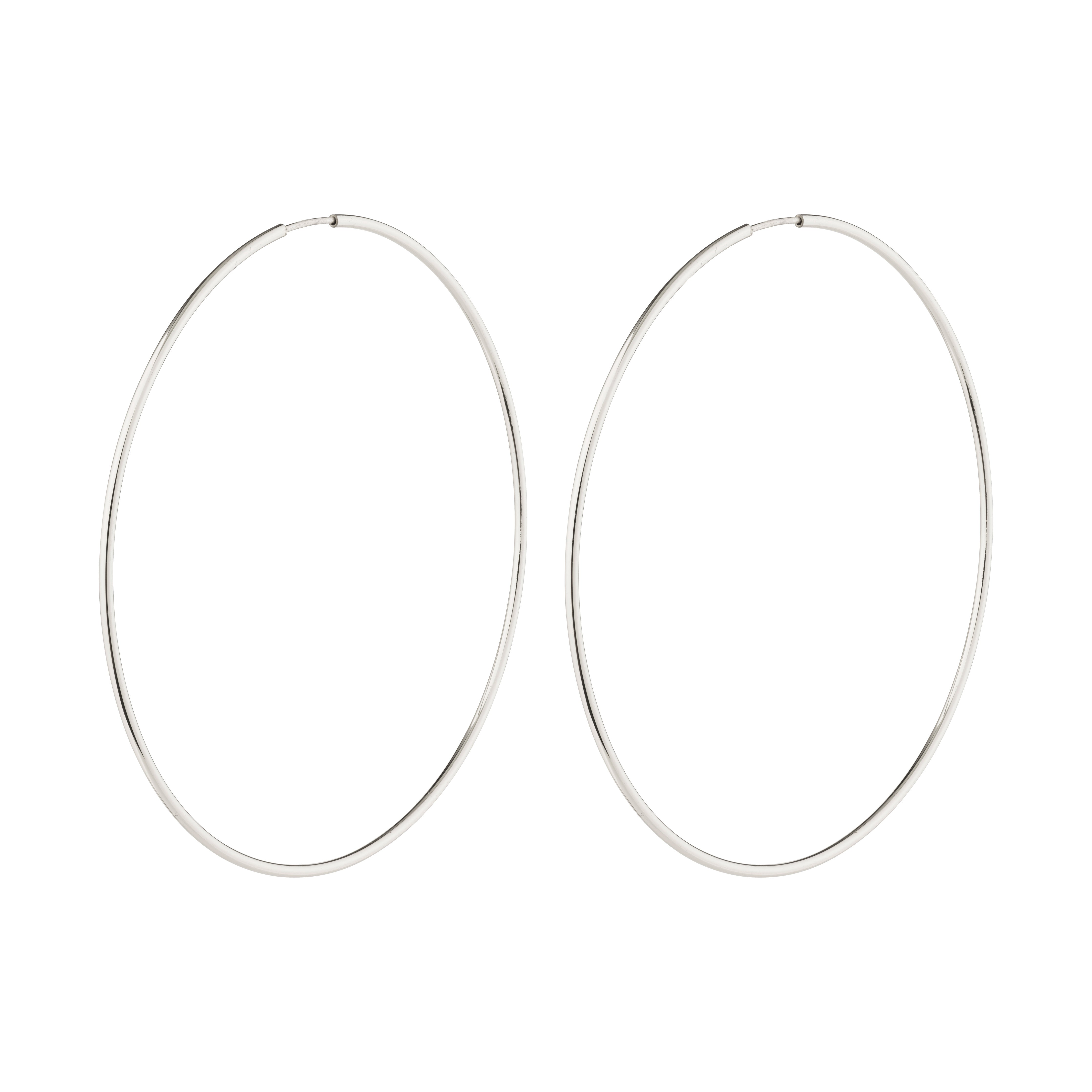 SANNE X-large hoop earrings silver-plated