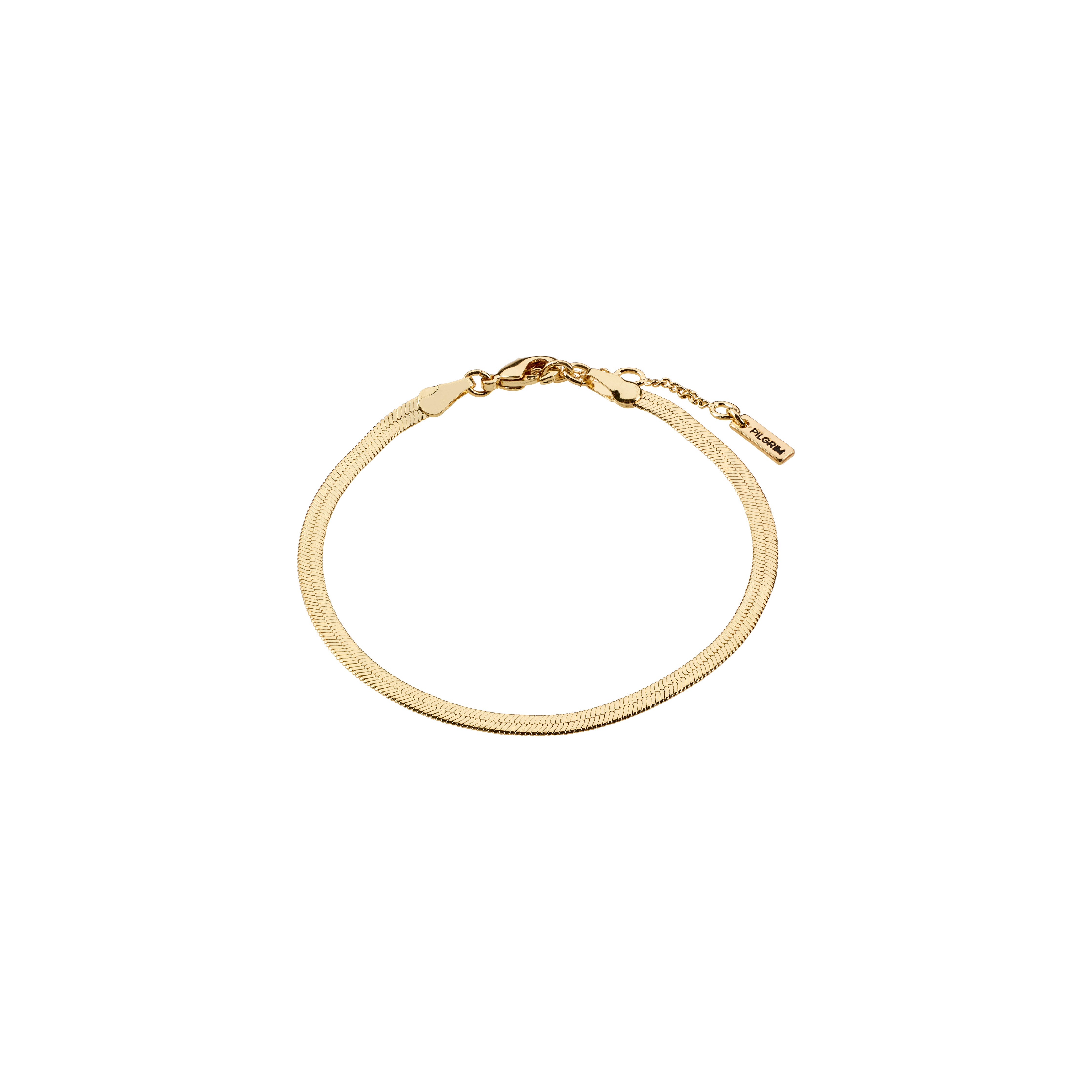 JOANNA recycled flat snake chain bracelet gold-plated