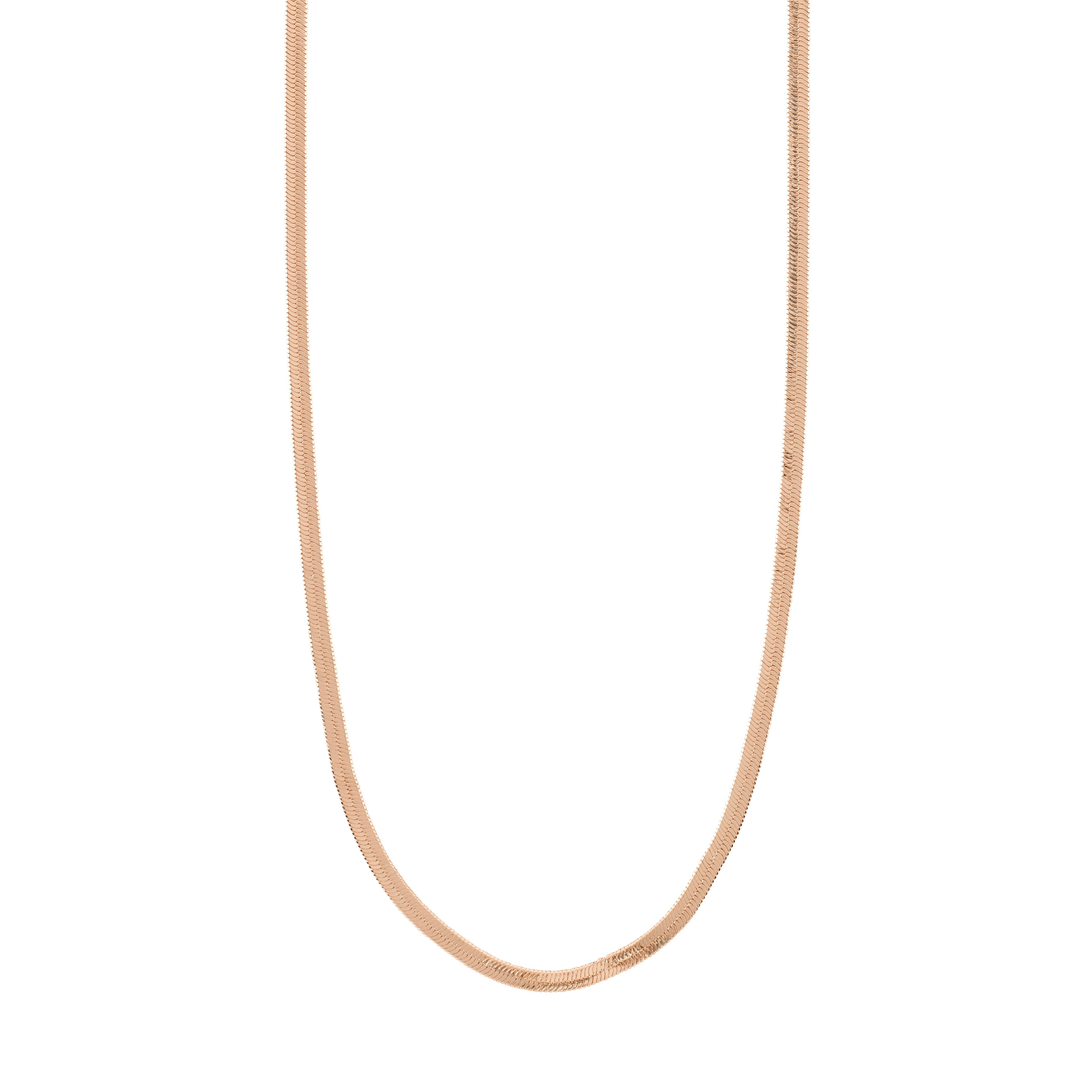 JOANNA recycled flat snake chain necklace rosegold-plated