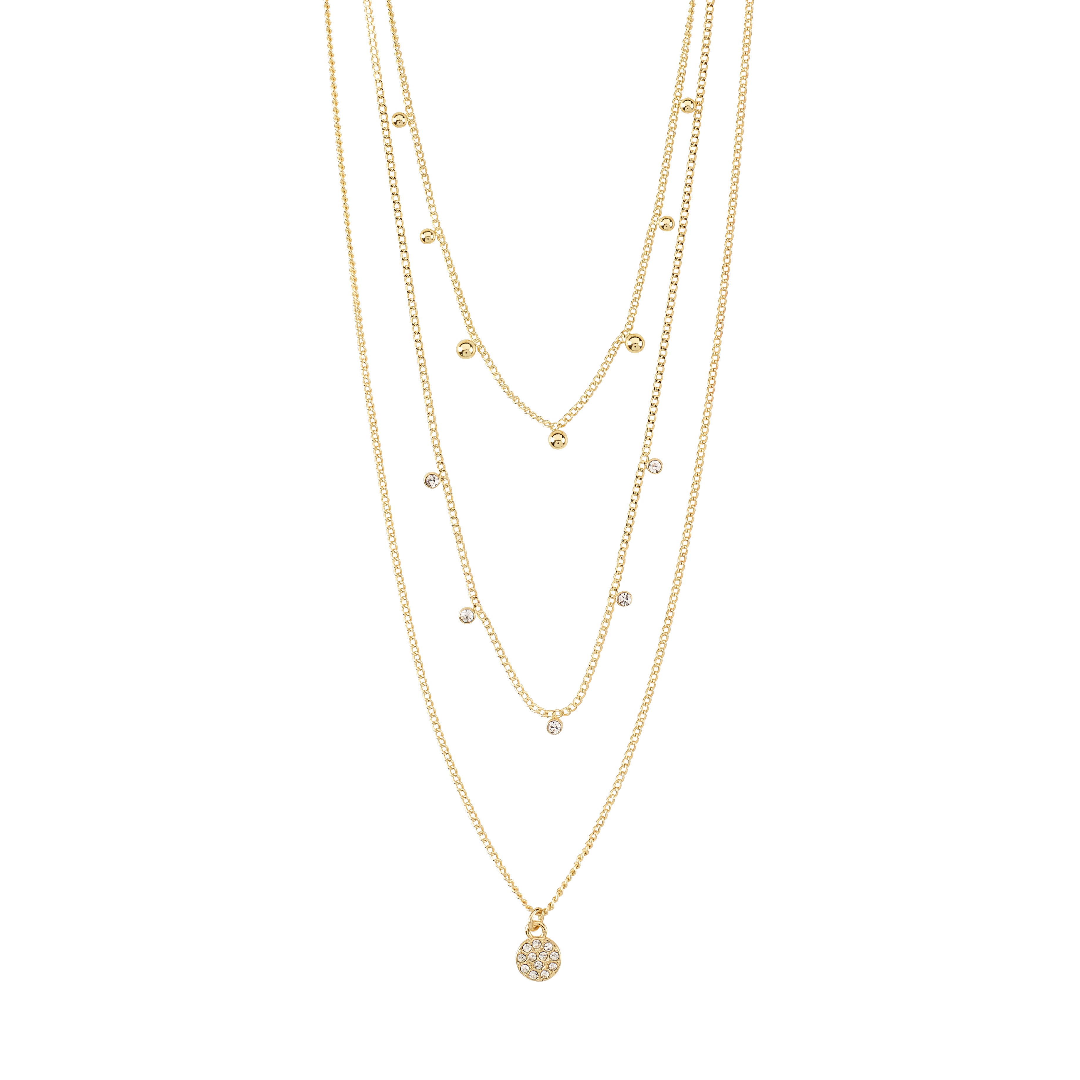 CHAYENNE recycled crystal necklace gold-plated