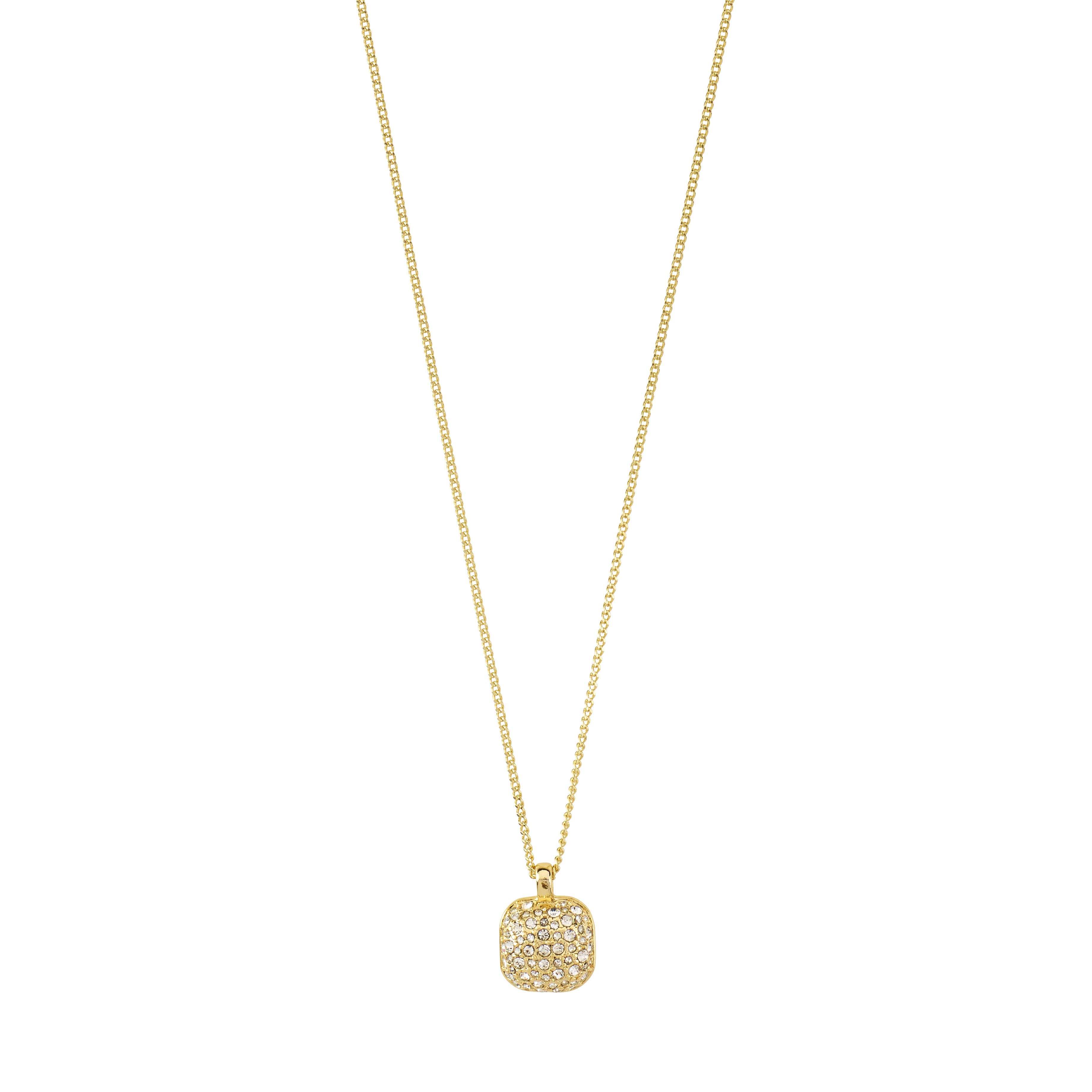 CINDY recycled crystal pendant necklace gold-plated