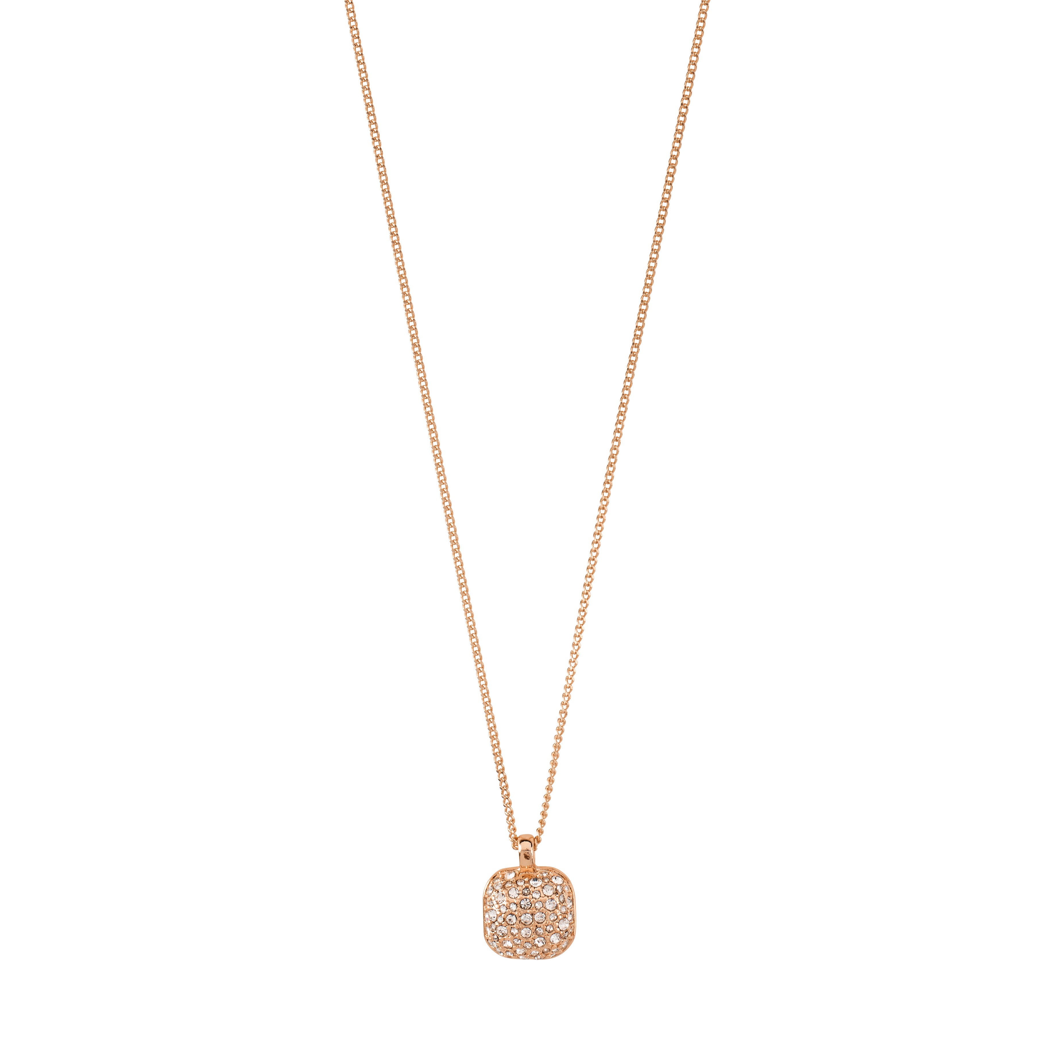 CINDY recycled crystal pendant necklace rosegold-plated