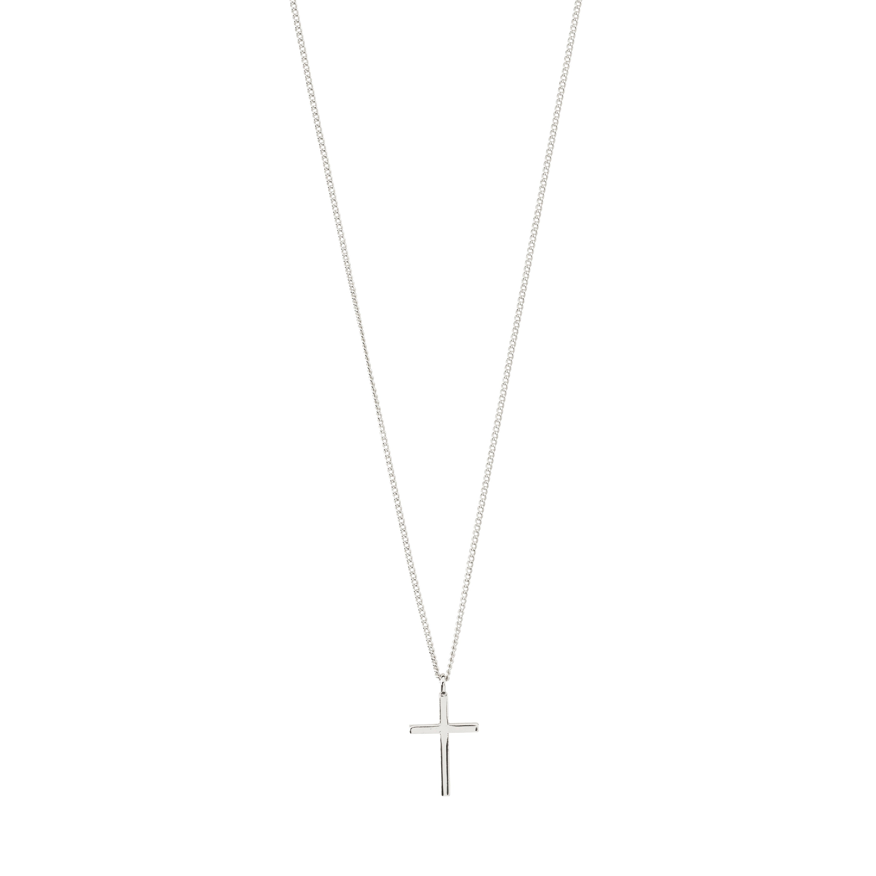 DAISY recycled cross pendant necklace silver-plated