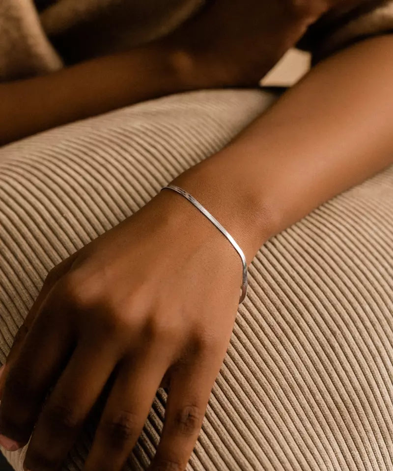 Silver Plain Armband