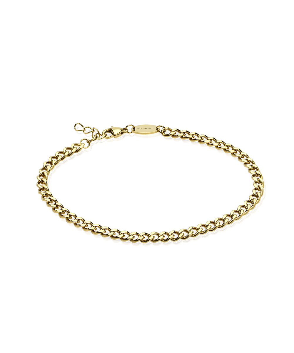 Curb Golden Link Armband