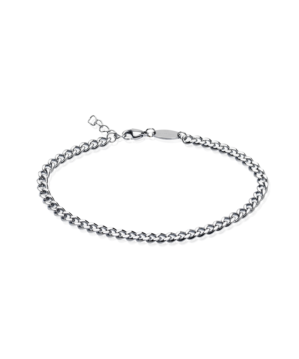 Silver Curb Link Armband