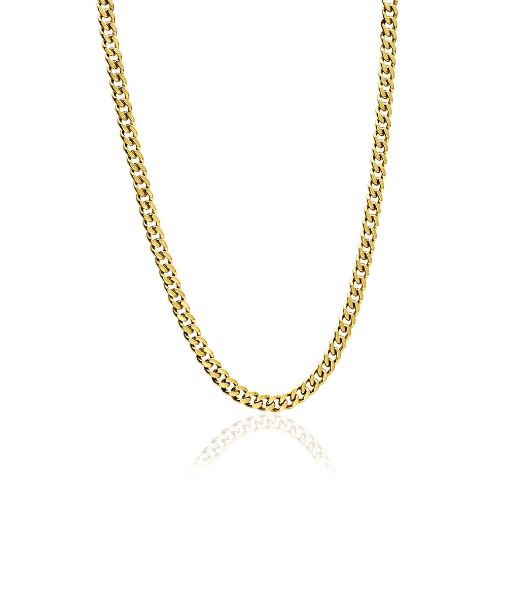 Grand Curb Link Halsband, Golden