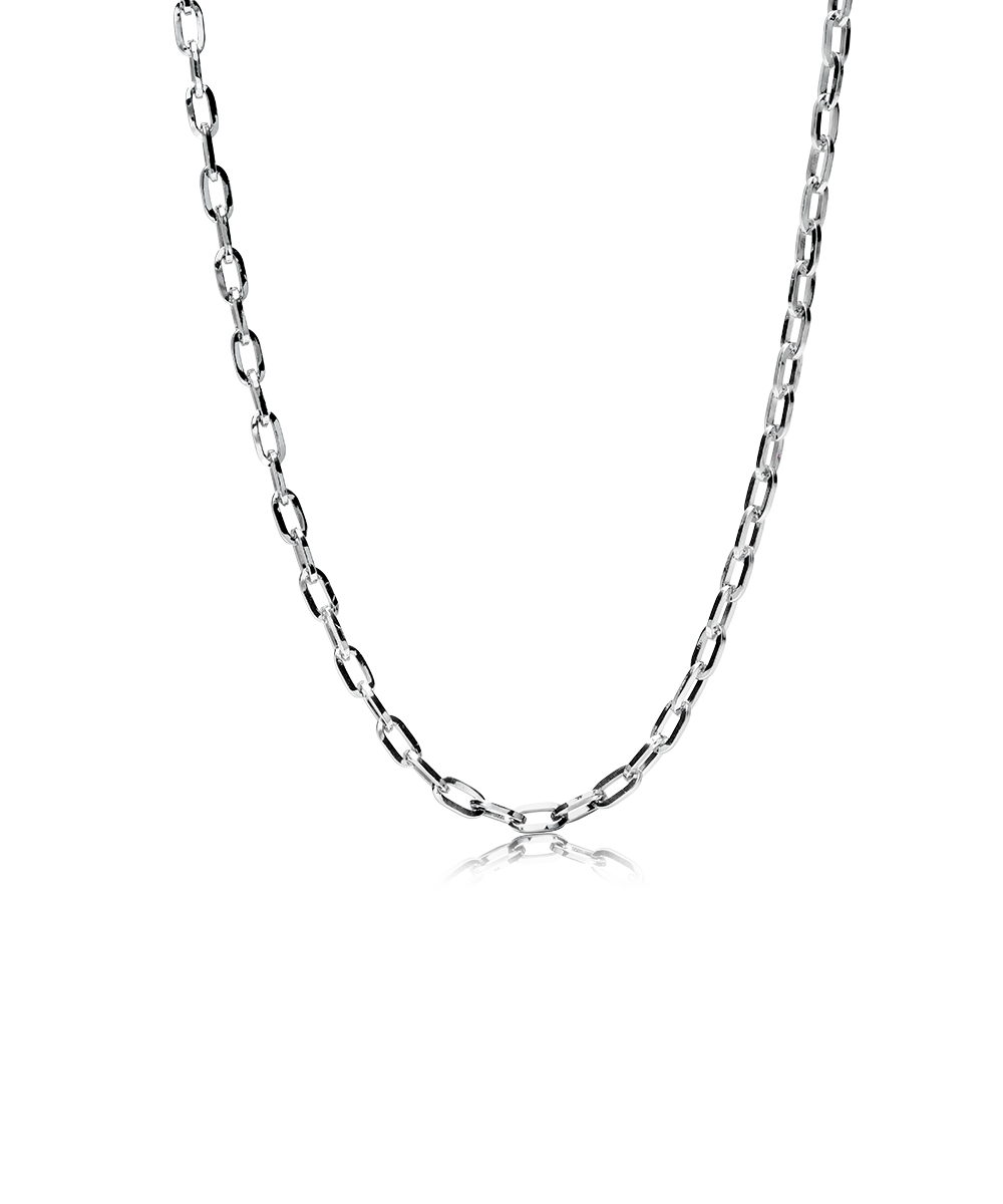 Medium Link Halsband, Silver
