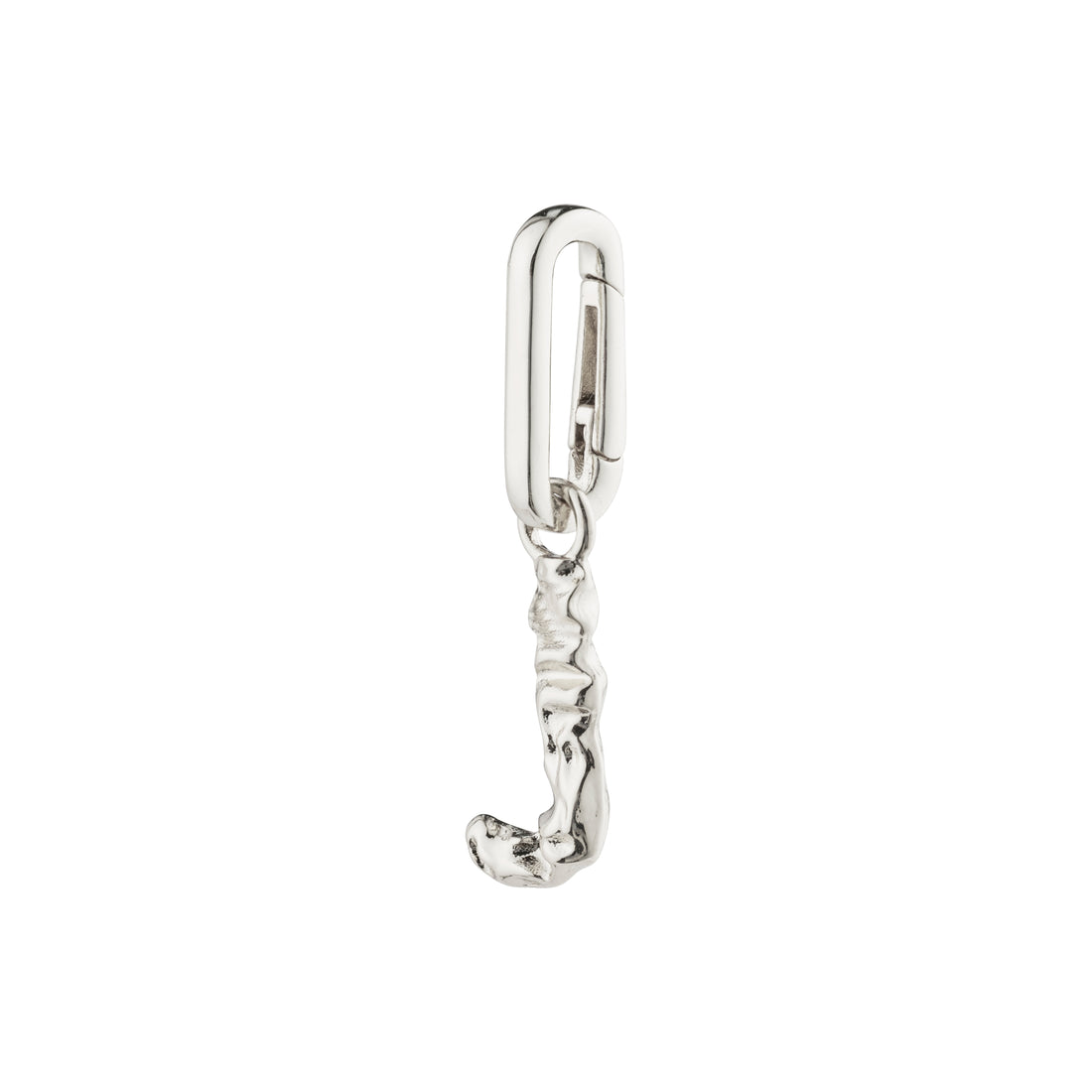 CHARM recycled pendant J, silver-plated
