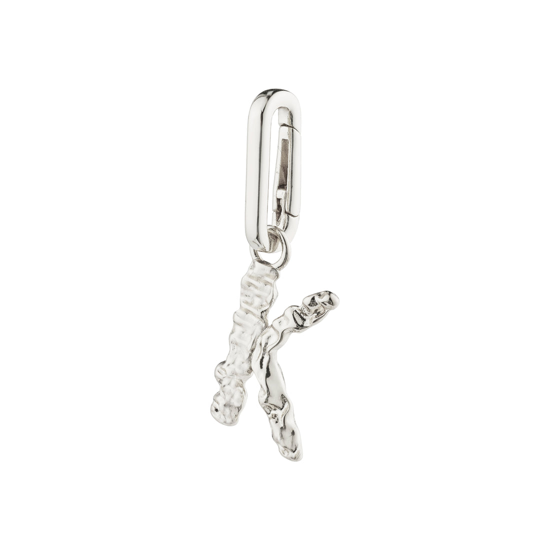 CHARM recycled pendant K, silver-plated