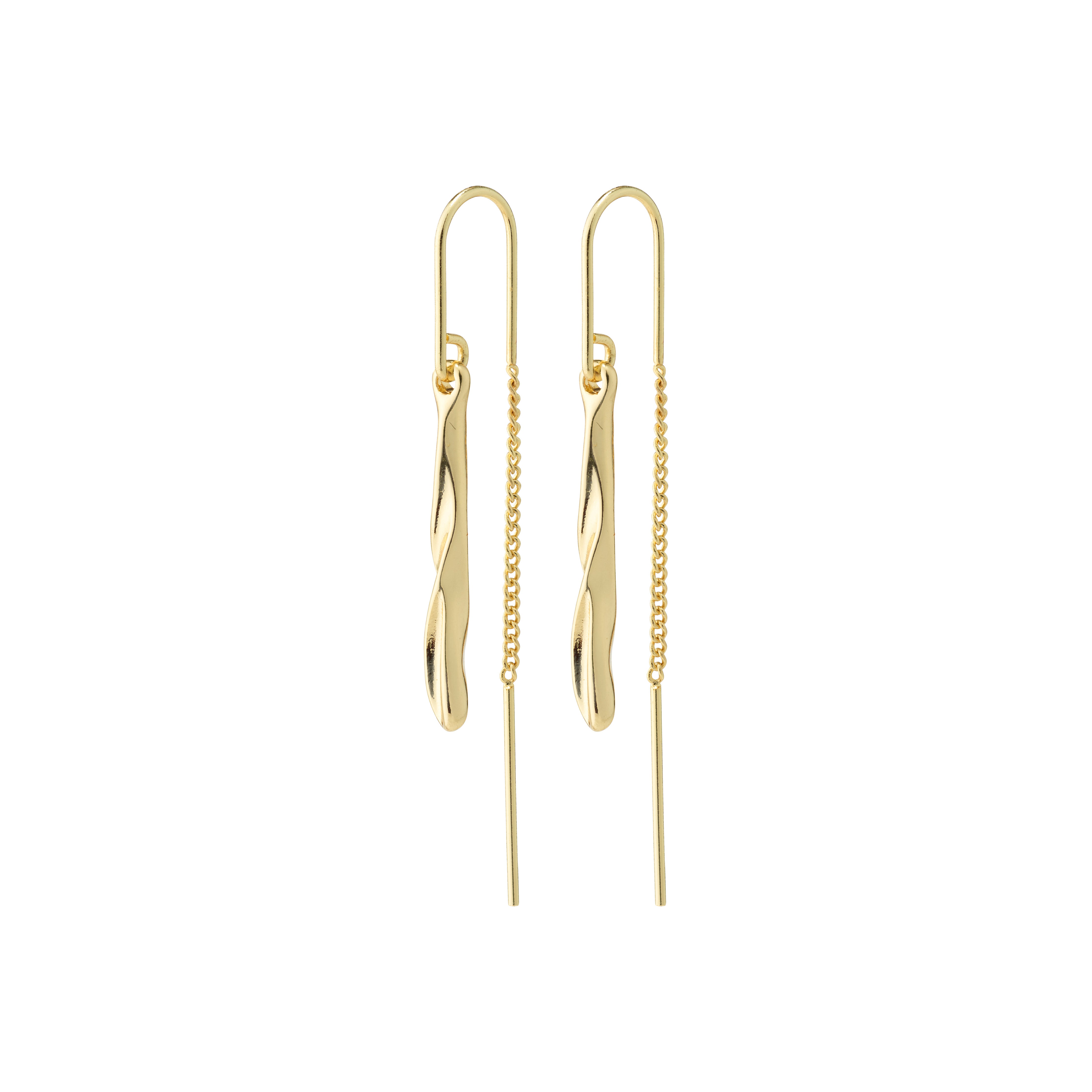 ALBERTE teardrop pendant chain earrings gold-plated