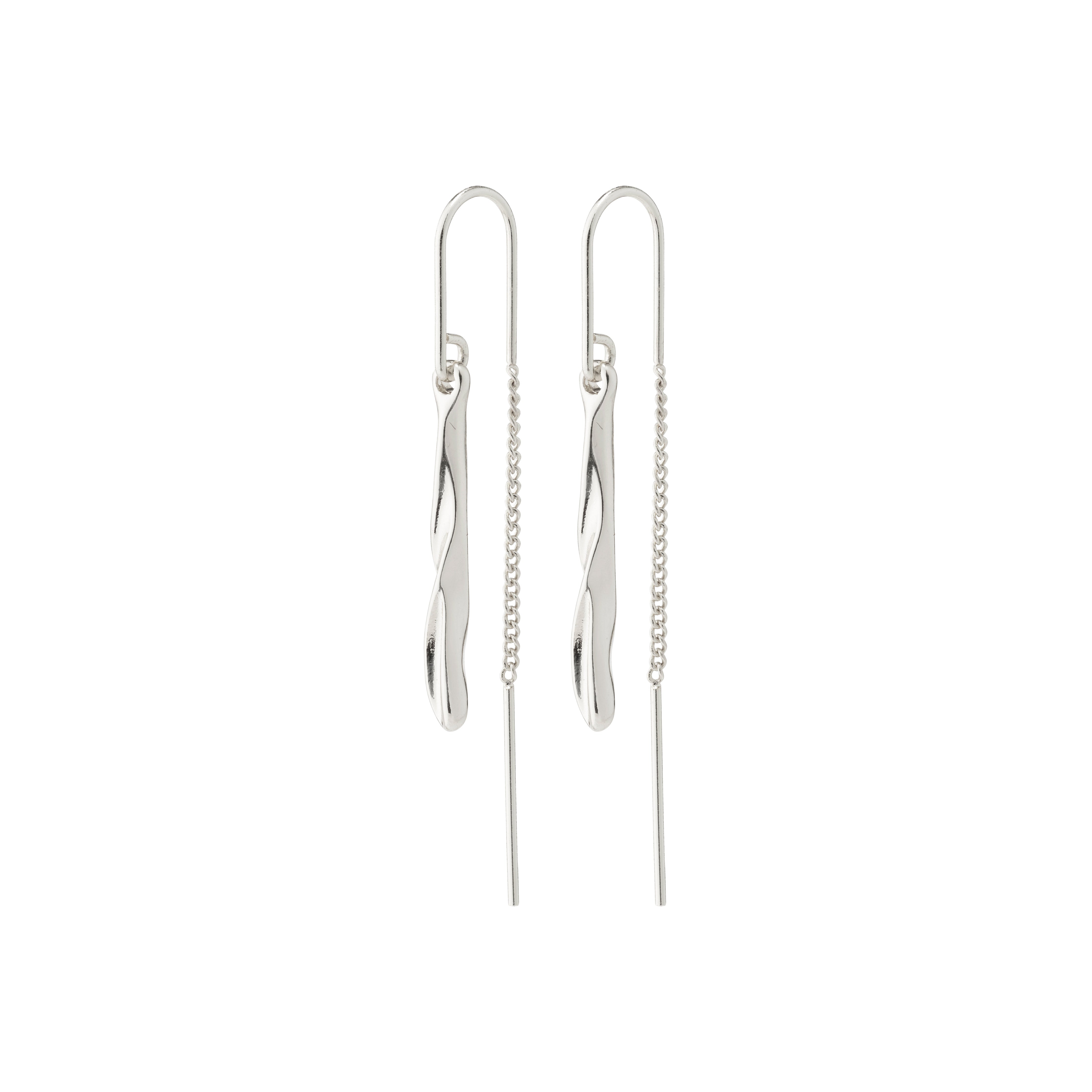 ALBERTE teardrop pendant chain earrings silver-plated