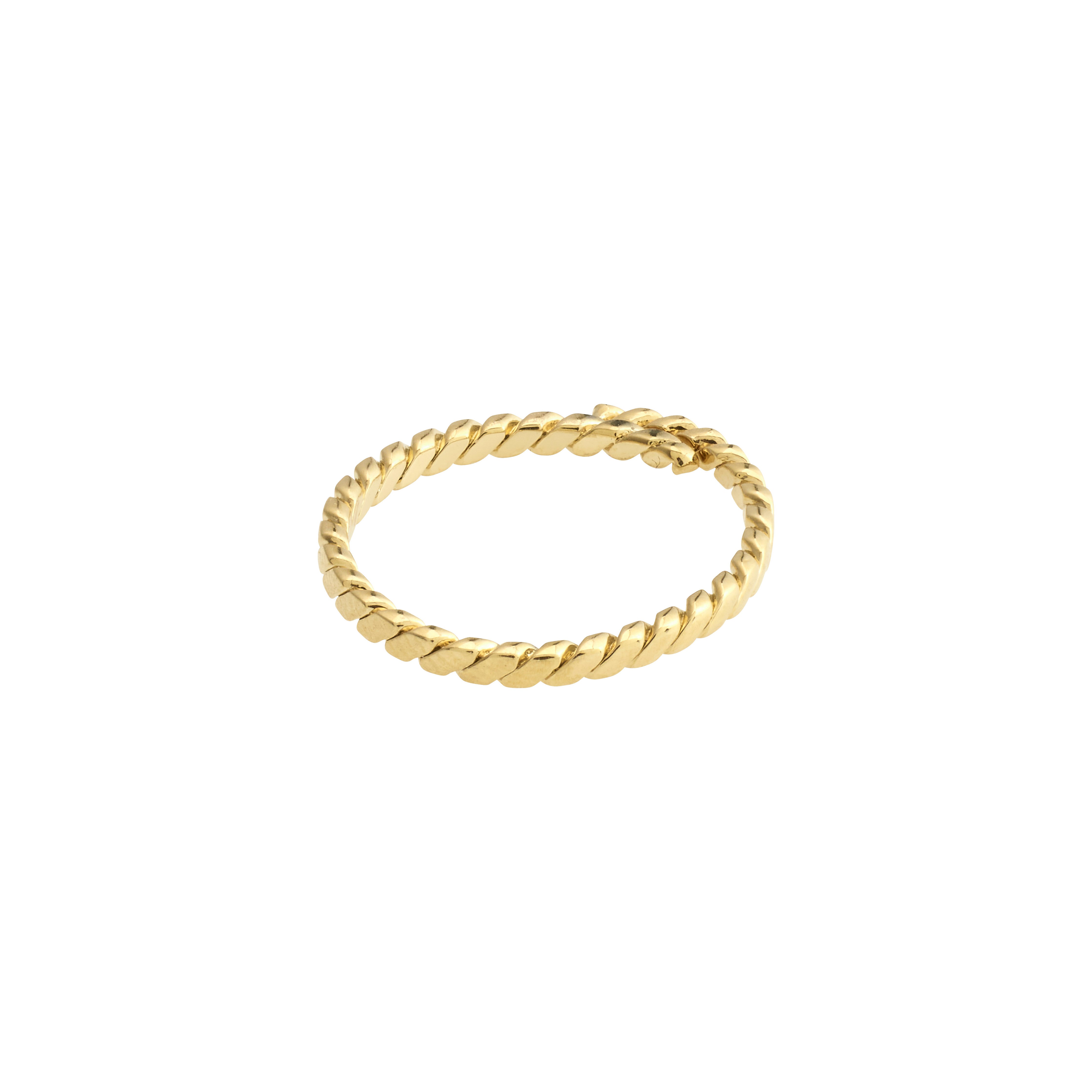 LULU recycled twisted stack ring gold-plated
