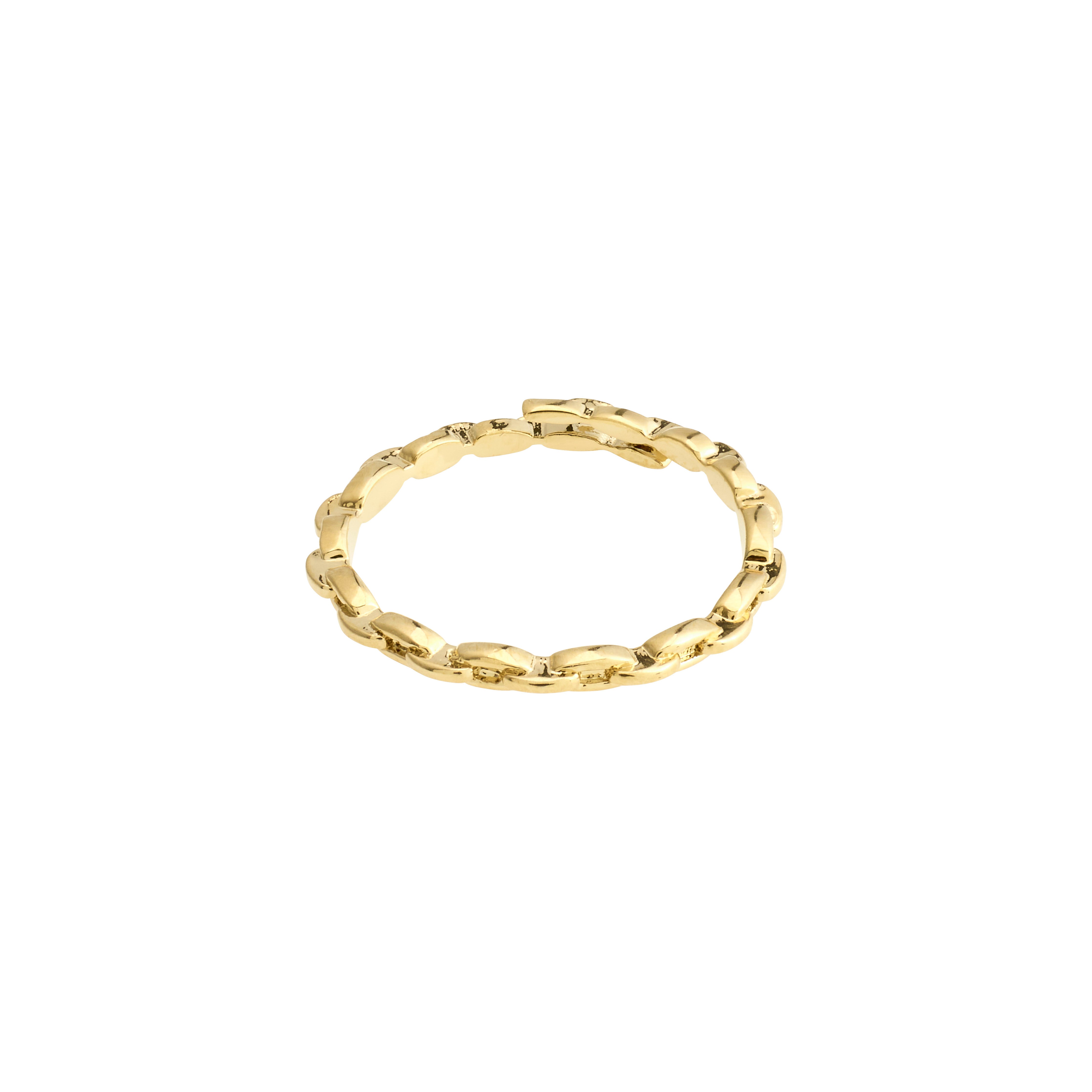 LULU recycled chain stack ring gold-plated