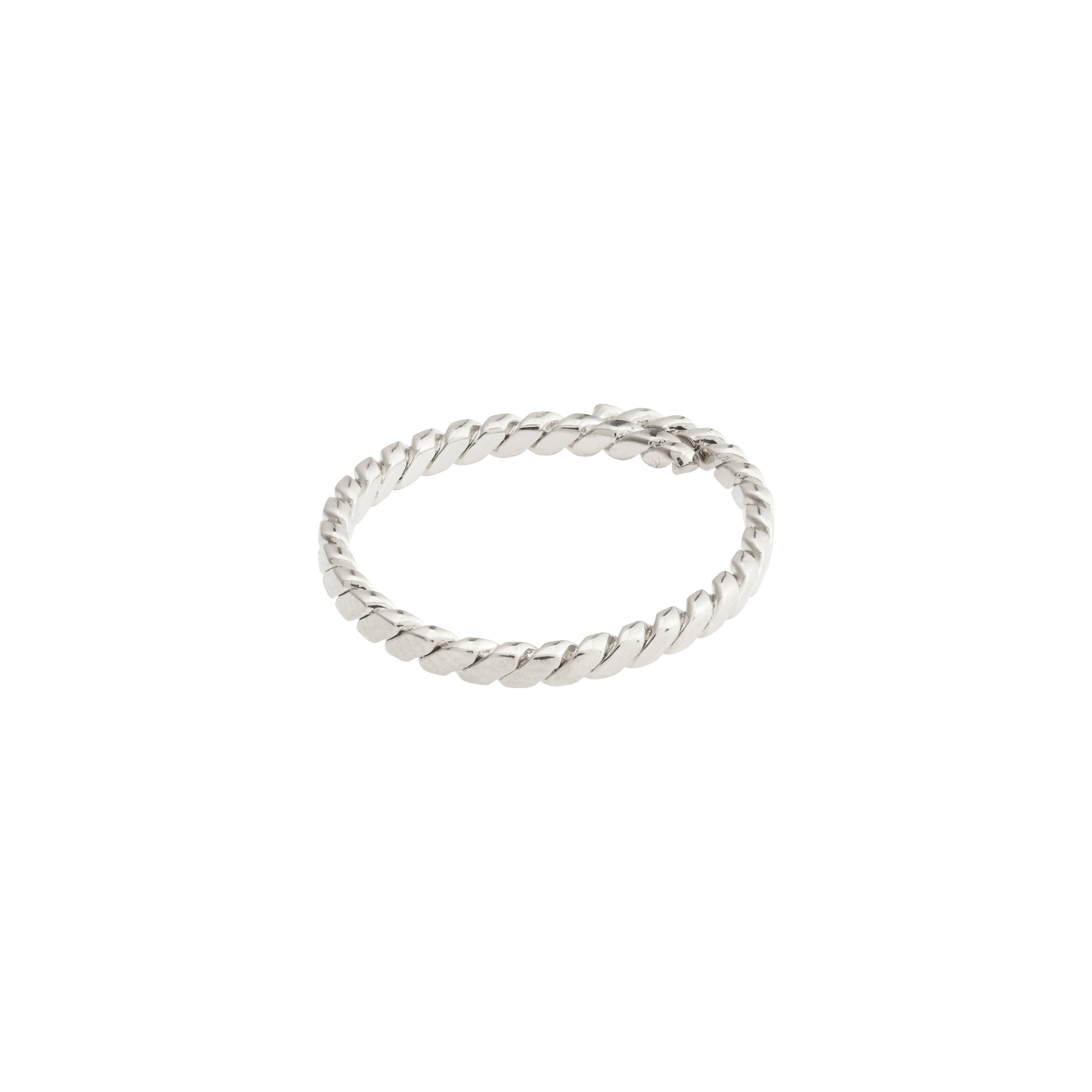 LULU recycled twisted stack ring silver-plated