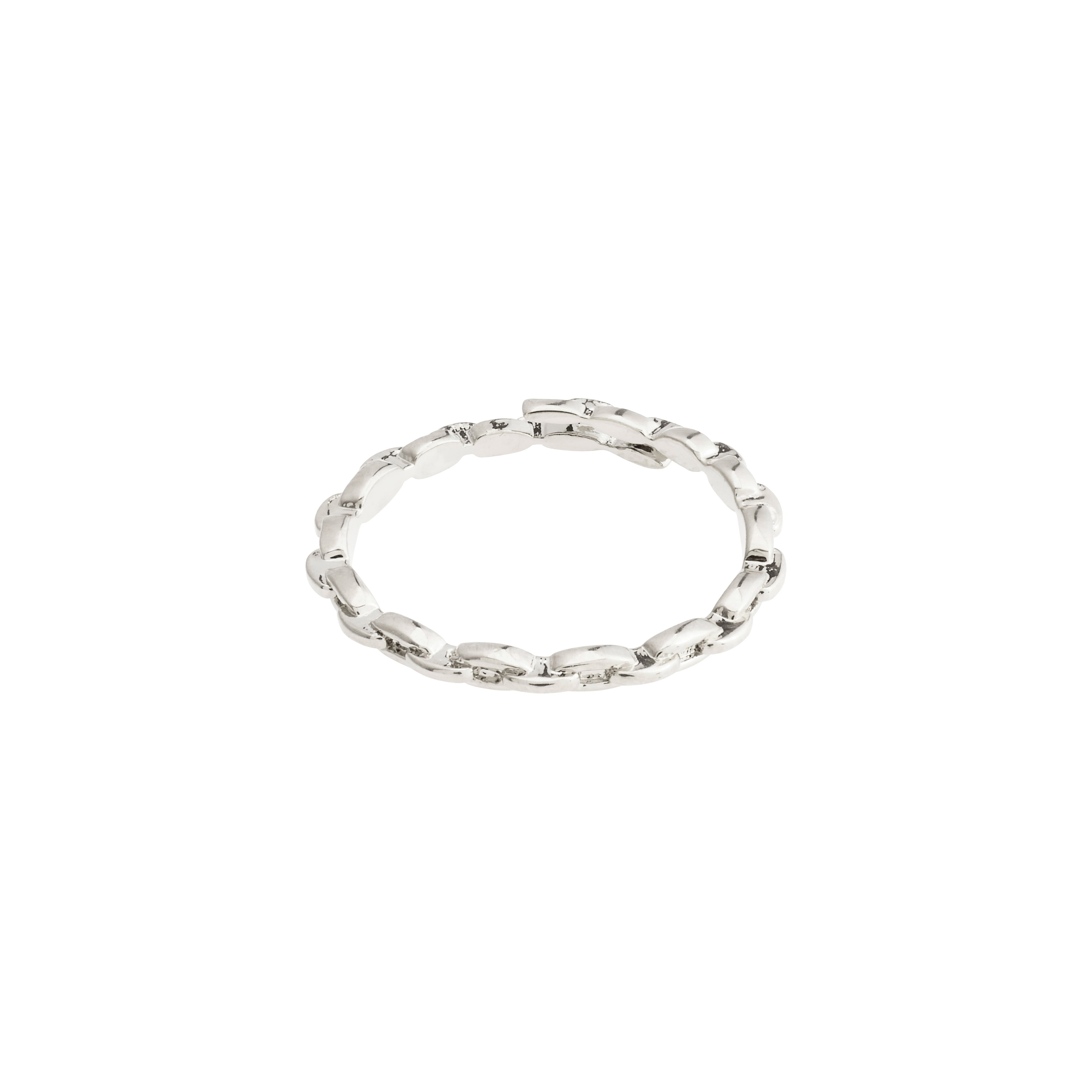 LULU recycled chain stack ring silver-plated