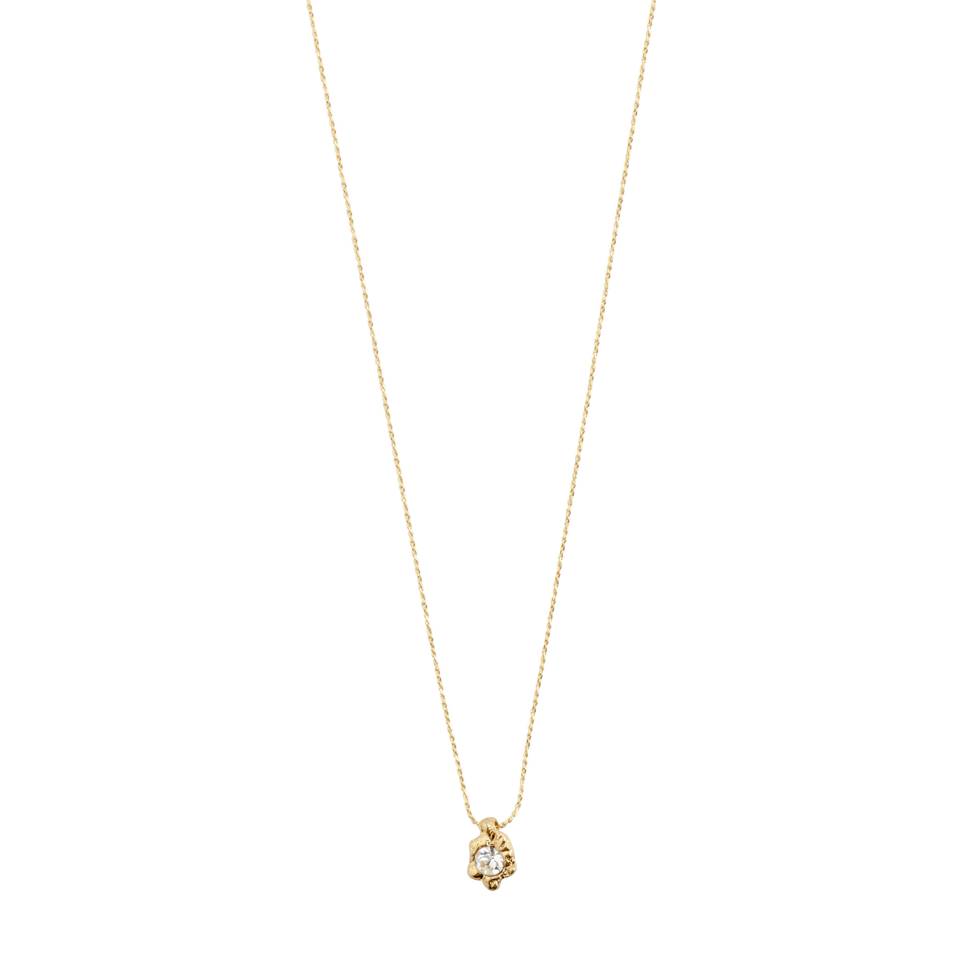 TINA recycled crystal pendant necklace gold-plated