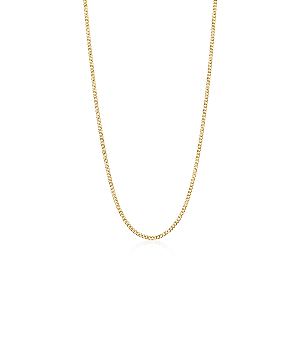 Micro Curb Link Halsband, Golden