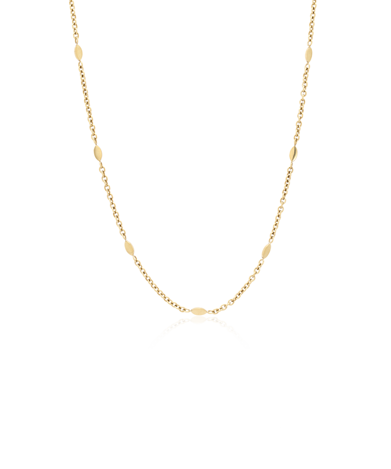 Oval Golden Halsband